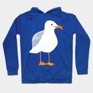 SEAGULL WATERCOLOR - Cute Sea Bird Design Hoodie